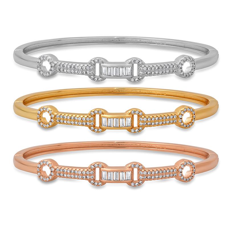 Sparkling Love Bangle Bracelets (set of 3)